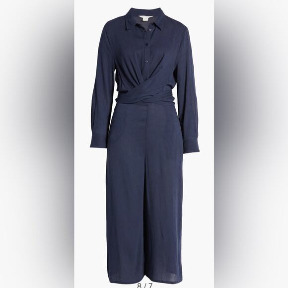 NWT ~ CASLON NORDSTROM Wrap Front Cotton/ Viscose Jumpsuit 2X - Picture 2 of 9
